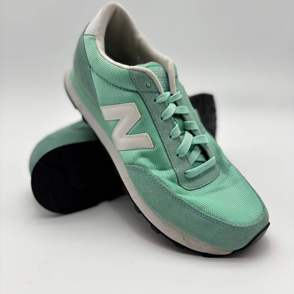New‎ Balance 501 Mint Green Suede Mesh Sneakers Womens 10 WL501BLB